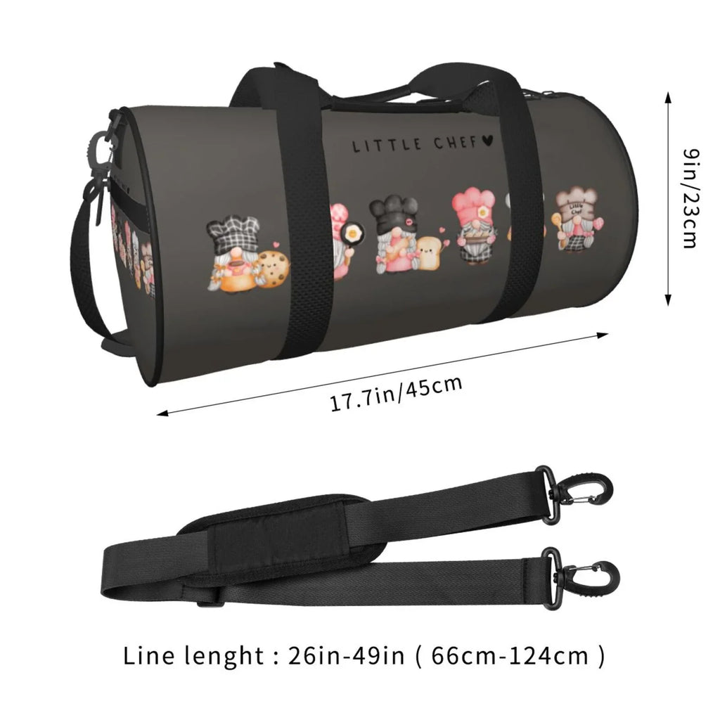 with Cylinder Luggage Sports Gnome Gym Bag Compartment Large and Bag Capacity Pocket Coaee Bag Baker Waterproof Travel