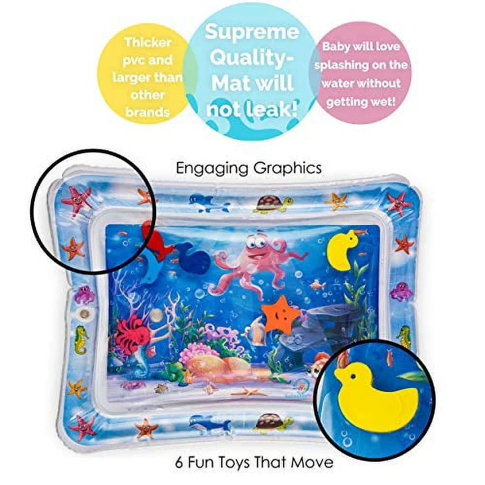 Stimulation and Play Inflatable Infants liquid Baby's Fun time Activity Tummy Your is time Premium Splashin'kids The Perfect Toddlers Growth Center mat