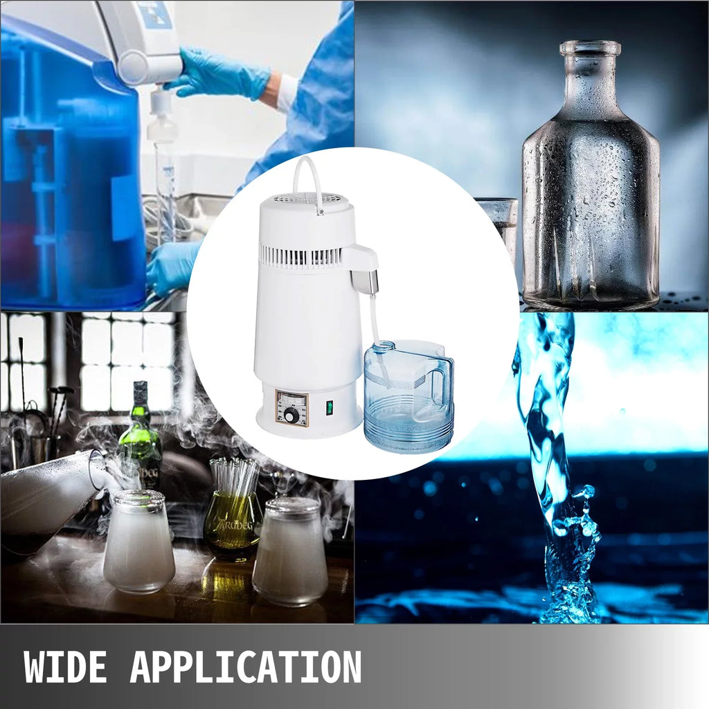 Design) Countertop Kit Connection Stainless Bottle liquid (Upgraded Steel Food-Grade 746W Home Gallon/4.3 Distillation VEVOR Outlet Container liquid 1 Distiller Distiller L Glass liquid