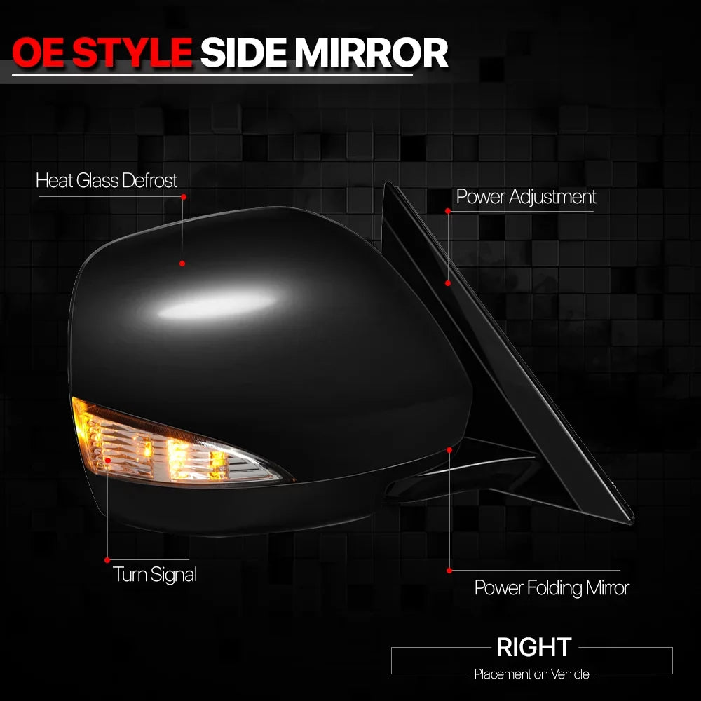 Sv Rear For Door Operated Passenger Signal Nissan 18 Right 2017-2018 with Heated+Power Turn 17 Espejos Door Armada Mirror Side View