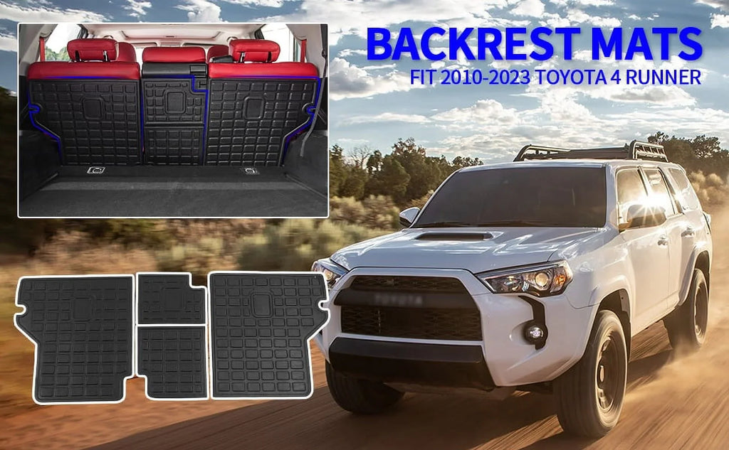 4Runner All climate Toyota Protector Liner Runner Tray) Back 2022 Seat 2010-2023 (Backrest Cover Trunk Without Fit Cargo Accessories Mat Cargo 4 Toyota Sliding Mats,Fit Mat