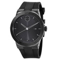 Bold Black Watch Movado Quartz 3600849 Men's Fusion Dial
