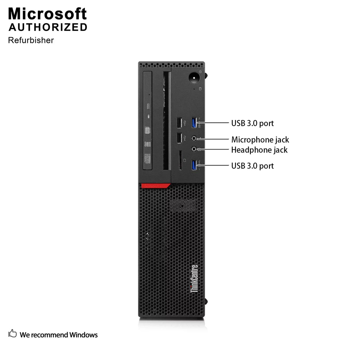 Performance En/Sp/Fr DDR4, 64 BT, DP, Intel Support, Pro Quad to SFF 4K Grade M800 SSD, 512G VGA, Win10 i5-6400 DVD, Computer, ThinkCentre WiFi, Desktop up Used 8G High 3.3GHz, A Core