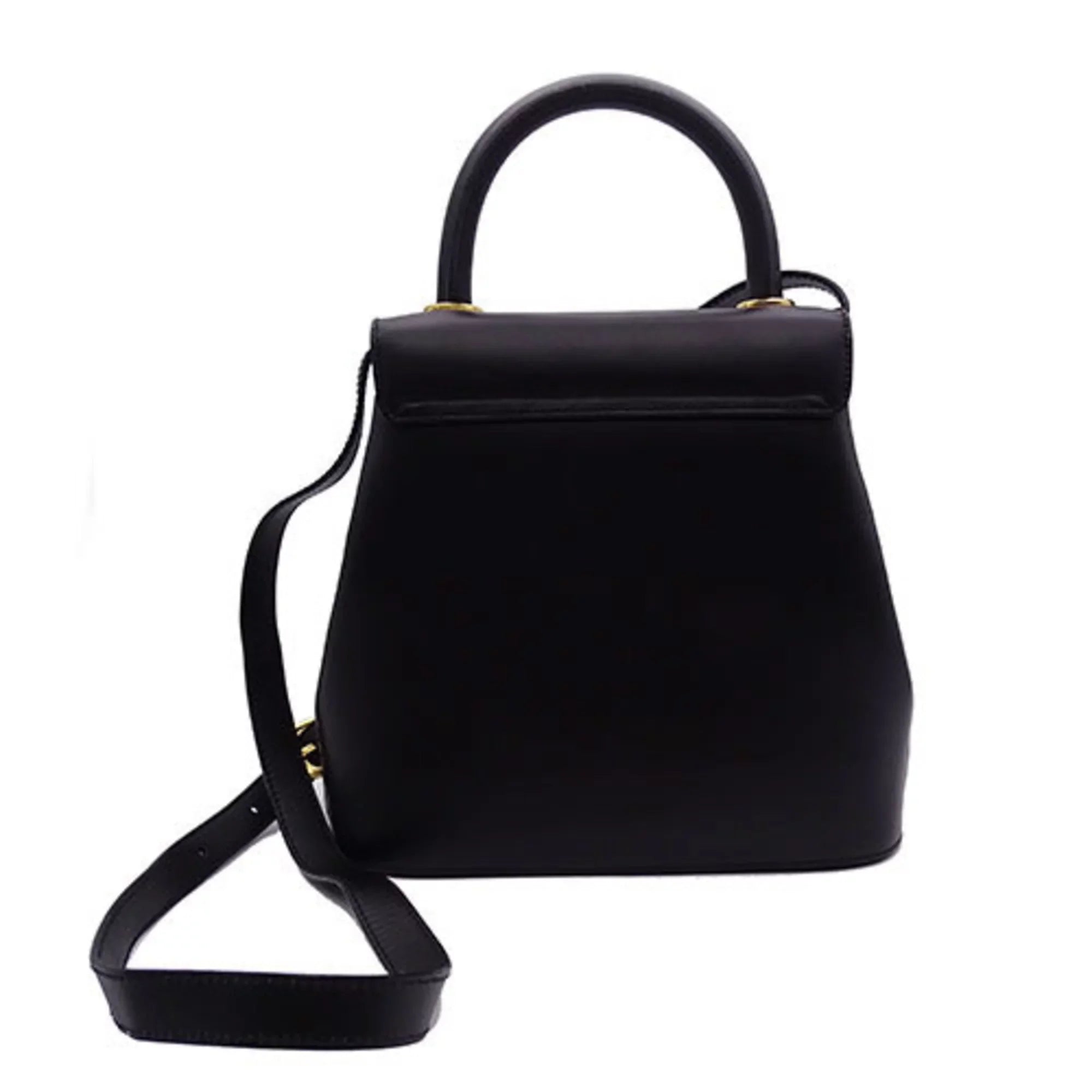 Pre-Owned Black Ferragamo Ladies Handbag 2way Salvatore Shoulder (Good) Bag