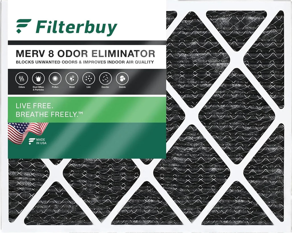 with Furnace Activated Pleated 8 14x18x1 Carbon Filters AC Eliminator Odor HVAC Air (1-Pack) MERV Filterbuy