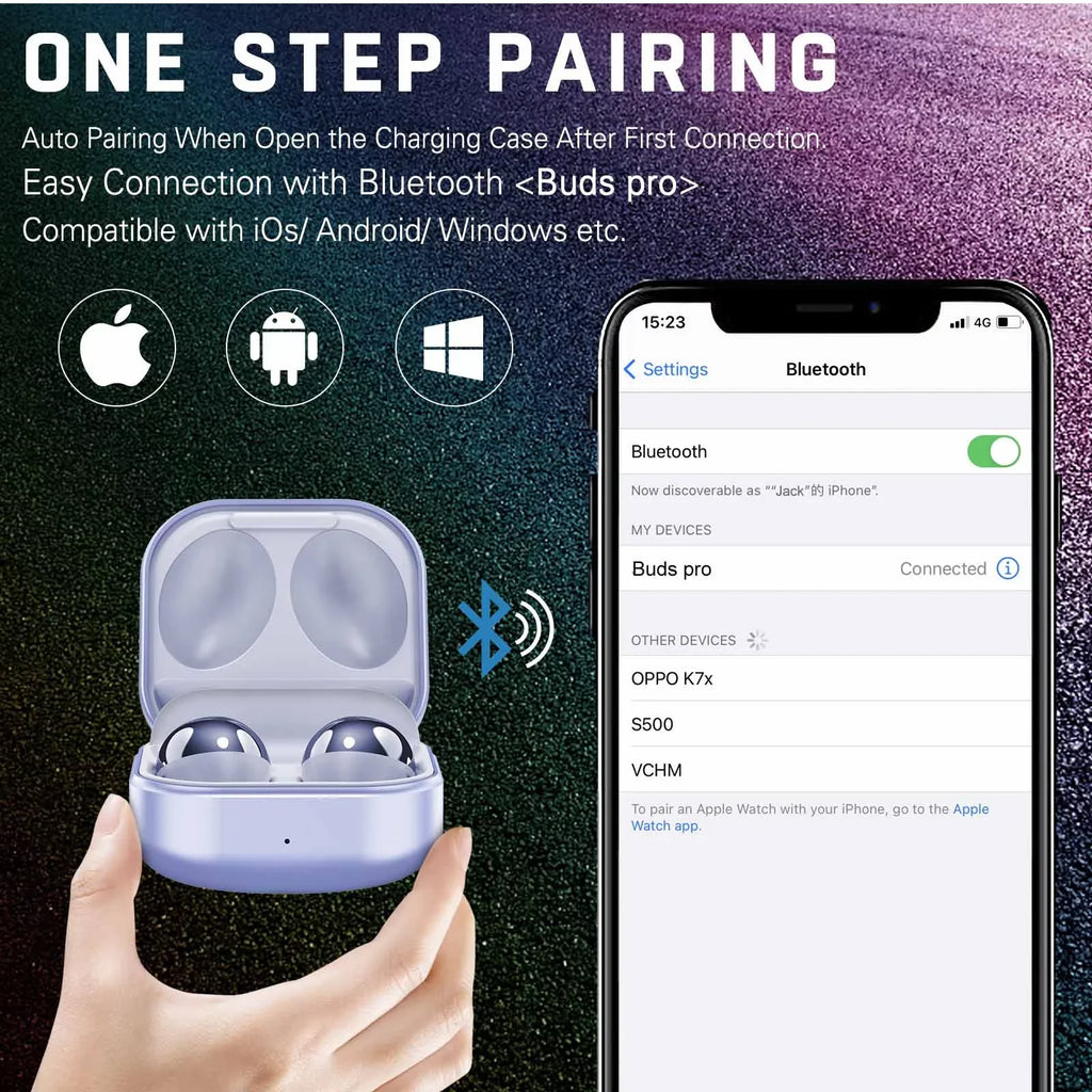N8 Smart Street Purple Earbuds UrbanX Isolation, True Amethyst liquid Wireless, Buds (US Bluetooth grade for Charging Pro Resistant Case, Sound, Noise Vodafone Version) -