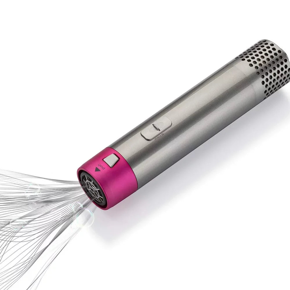 Brush - with Styler PinkGold Color: Electric Automatic Straightening - Hair Heads and Styling, Ionic 5-in-1 Curling Brush Negative Hair Dryer Blow Brush Detachable for Dryer
