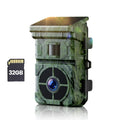 Night Vision Solar Rechargeable CAMPARK IP66 Built-in Camera 120°Wide 1080P Game Angle 2.0" Trigger 2500mAh Waterproof LCD Trail Card Cam with Camera Hunting 0.1s Speed with Lithium 24MP SD Battery