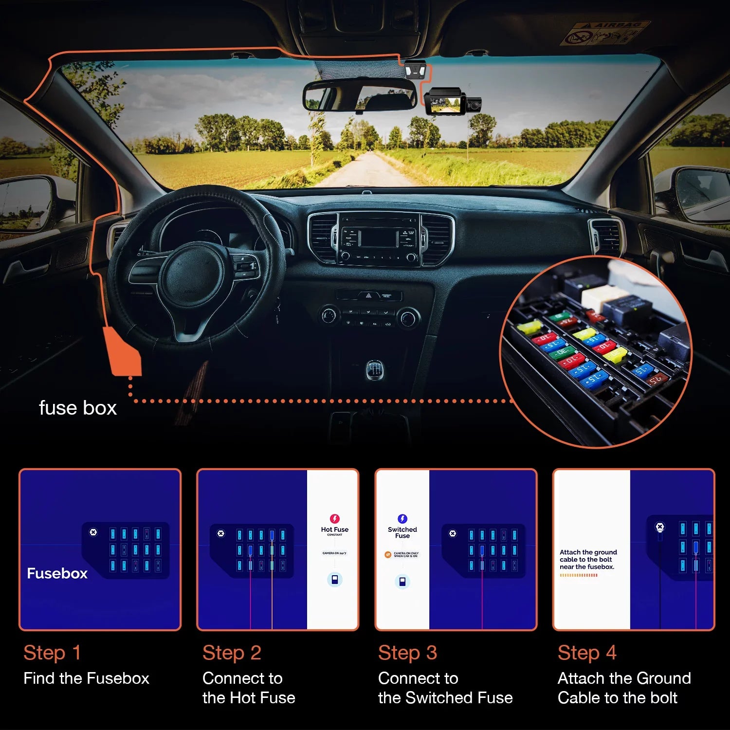 Models Mini-USB All for Hardwire Dash Cam Intelligent Rexing Rexing Kit Port