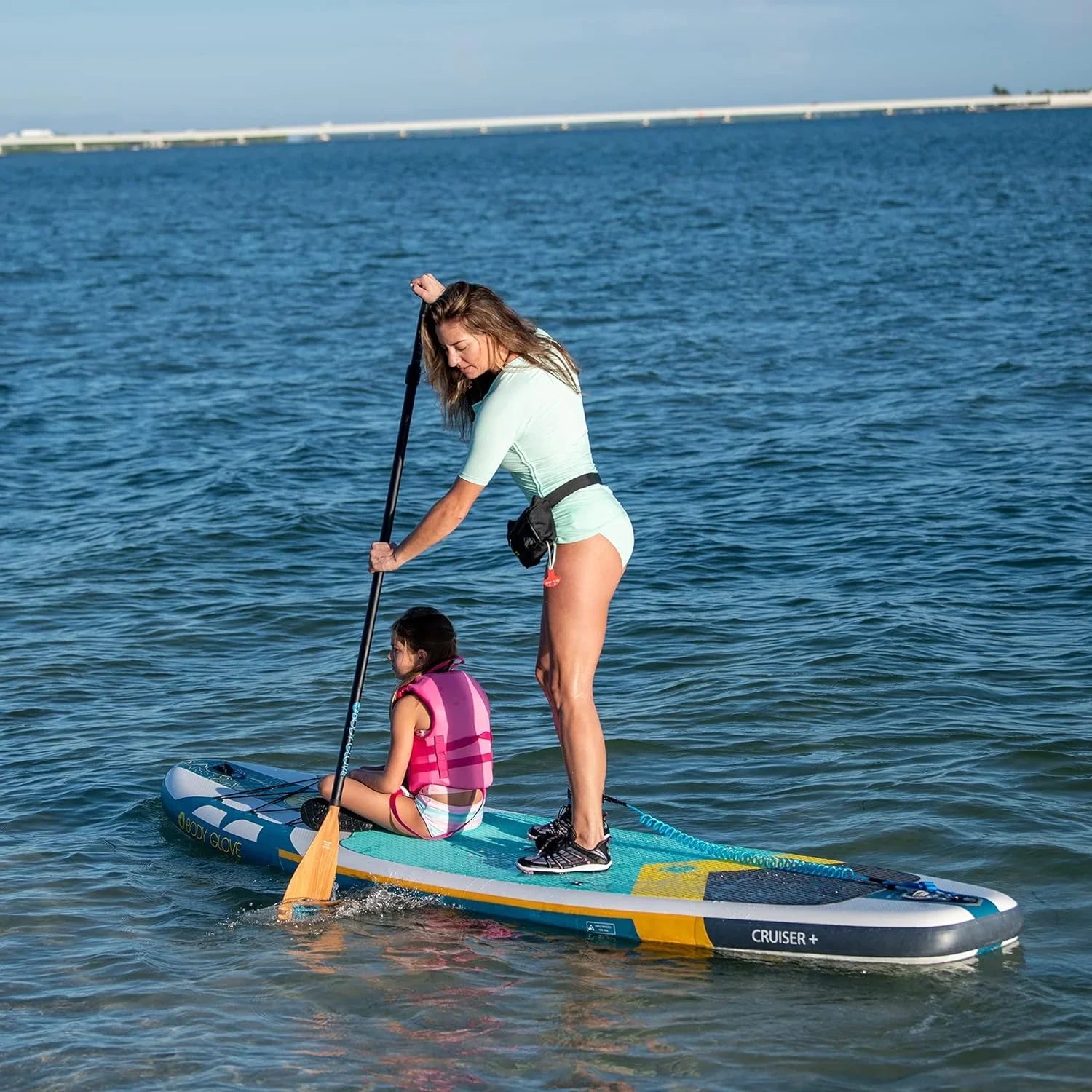 Paddle Cruiser Glove White/Blue Inflatable Up Stand Body Package, Board