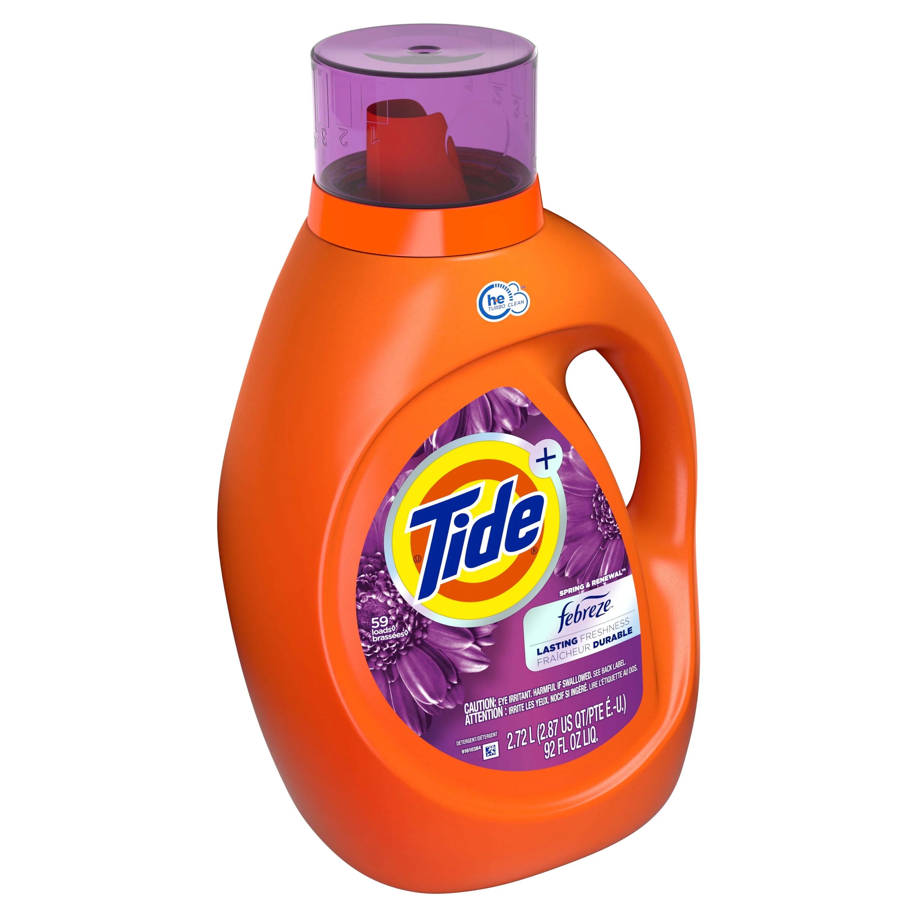 oz Renewal Tide 59 Laundry Liquid Loads Spring & fl 92 HE, Detergent,