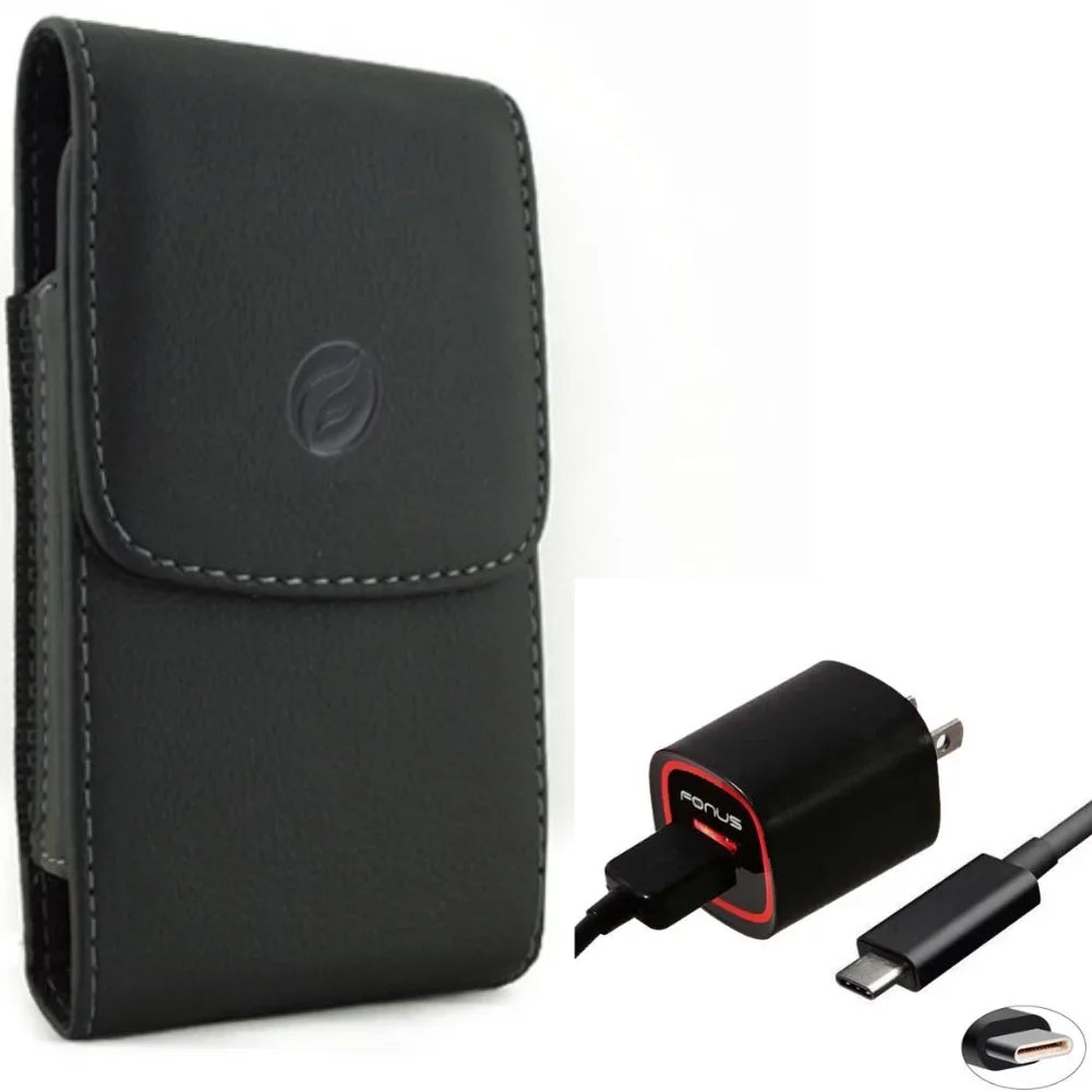 Plus Plus, Moto Phone Plus Revvlry Holster S22 - G7 Motorola S10 XCover for Leather w S9 2.4A Plus Galaxy Case Home Clip Belt - FieldPro USB OnePlus 6T, Cable 2 6 - Razer Charger