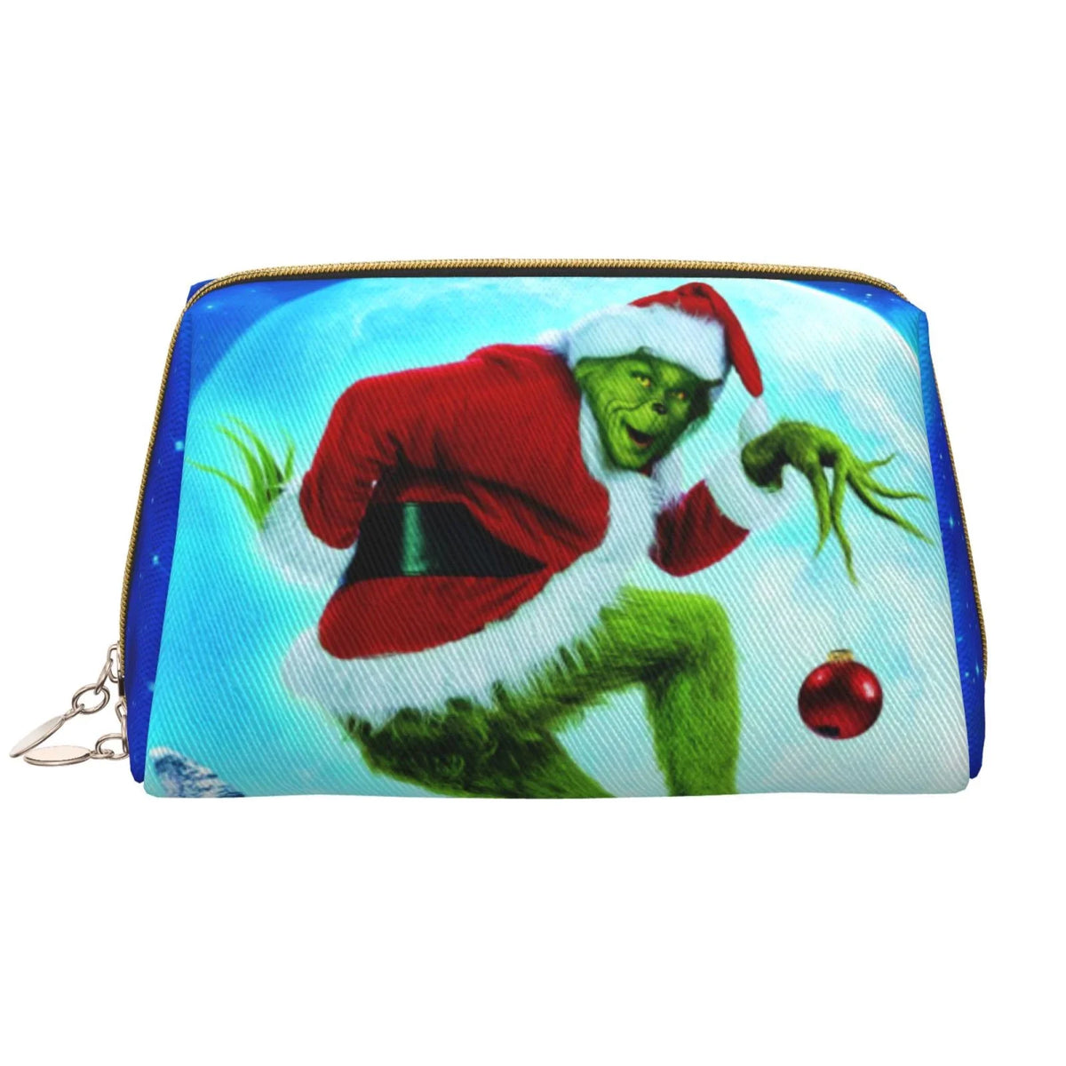 Christmas Travel Makeup The How Portable Storage Grinch Bag Stole Leather Organizer Cosmetic Pouch Bag Gift Toiletry Purse