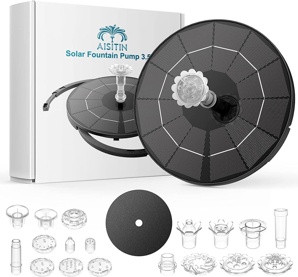 DIY liquid exterior Solar Nozzles, Powered Bird Fountain Pump 3.5W Multiple Solar Bath for Tank Ponds, Solar Garden, Fish Fountain with and for Feature Fountain liquid Aquarium