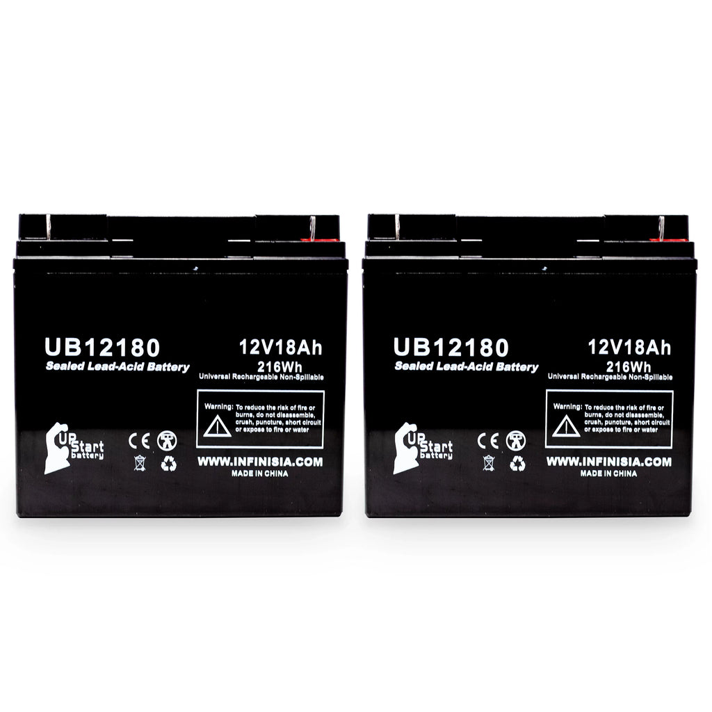 2x T4 AGM, / PX12180 - Universal - Terminal, Pack Portalac Lead 18Ah, Compatible Replacement Battery 18000mAh, Battery Acid UB12180 SLA) (12V, GS Sealed