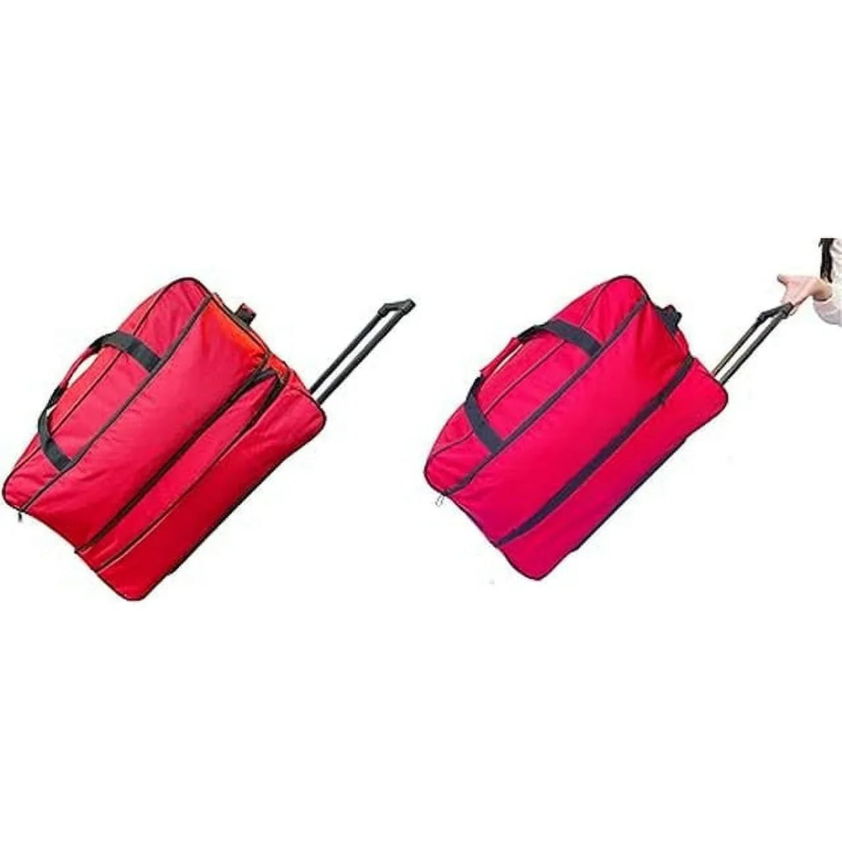 System, Multi-Pocket Iron Heavy Red, Bar Duffle Bag, 28" Wheels, Travel Luggage Duty Collapsible