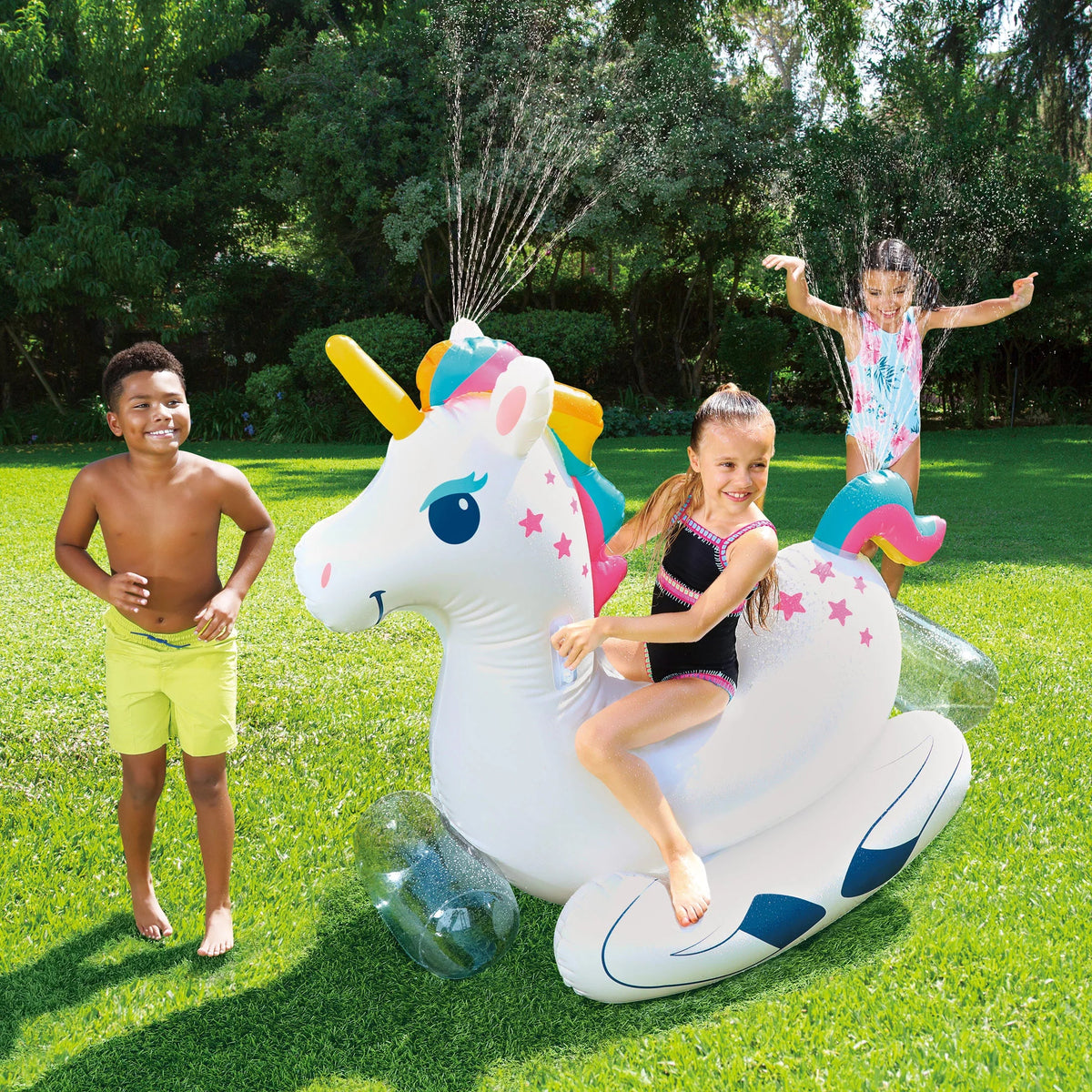 Unisex Up, 3 Sprinkler，Ages Rock-n-Spray Unicorn & Bluescape