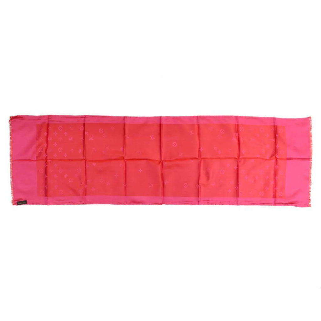 silk pink (Good) / Pre-Owned scarf 100% monogram