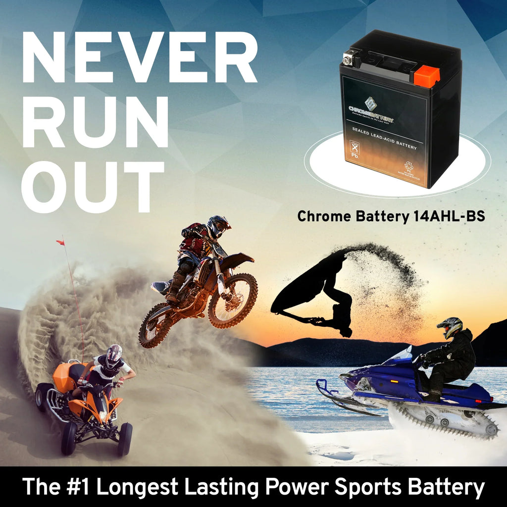 (1986 12 Suzuki Cca) 1100cc Battery 1992) Gsx-r1100, (14ahl-bs Ytx14ahl-bs Chrome Ah, Battery Volts,12 Motorcycle - for Years 210