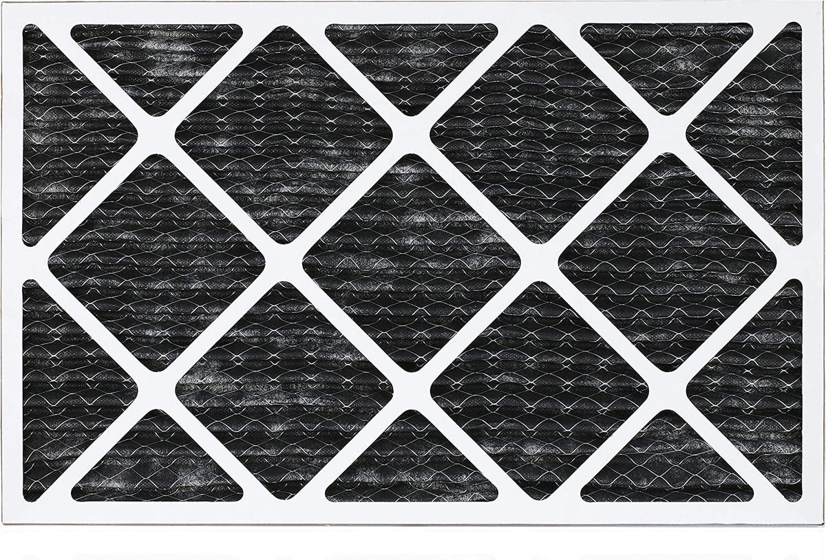 (4-Pack) Filters Carbon Pleated Furnace 14x24x1 Air Odor Eliminator AC MERV Activated 8 with Filterbuy HVAC