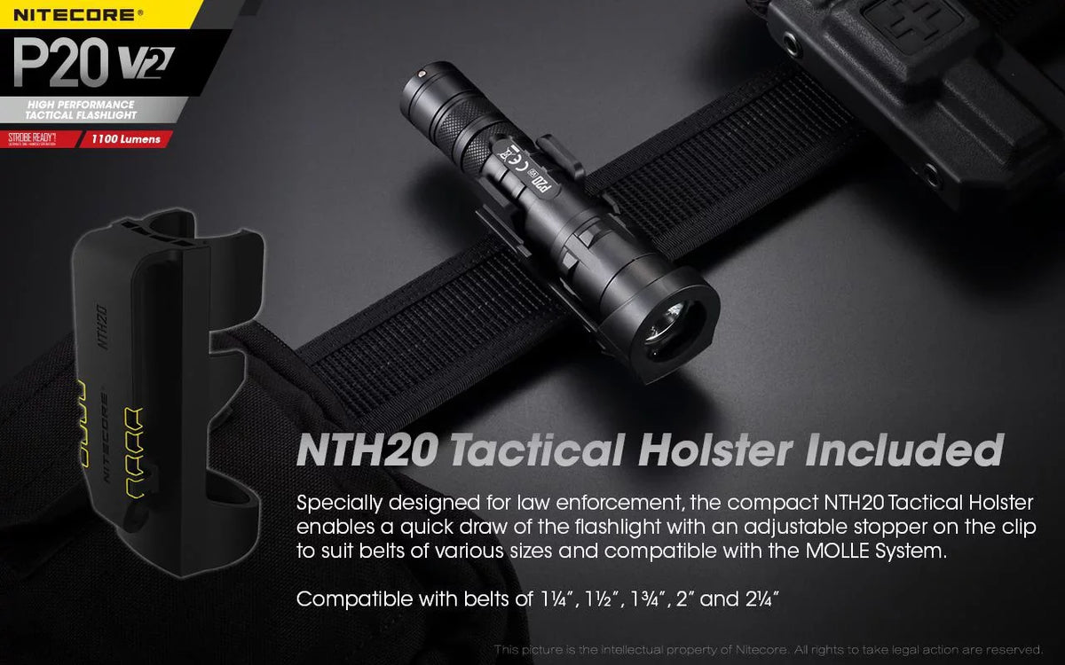 Nitecore Charger Lumens - - CREE XP-L2 LED 1100 V2 Tactical Battery, UI1 Flashlight w/NL183 P20 +Free Eco-Sensa Cord V6 USB Combo: