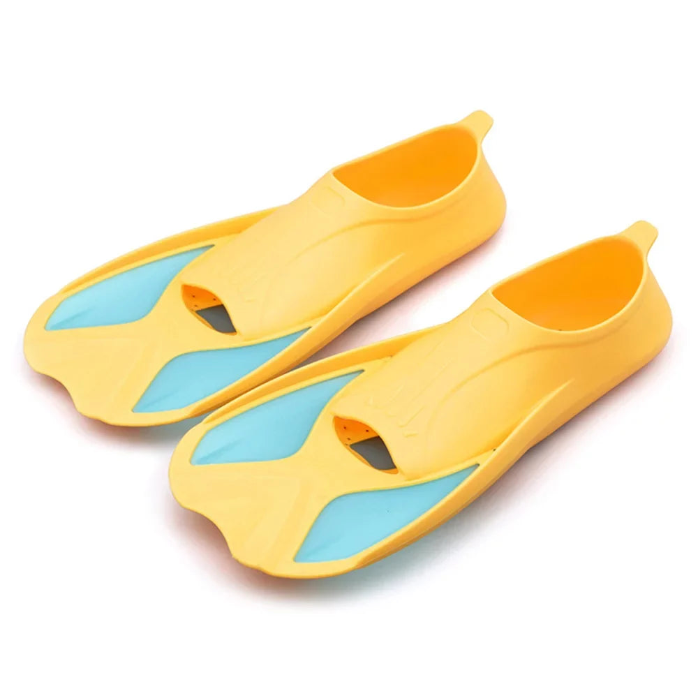 Short Flippers Training Fins for Swimming Snorkeling Swim Carevas