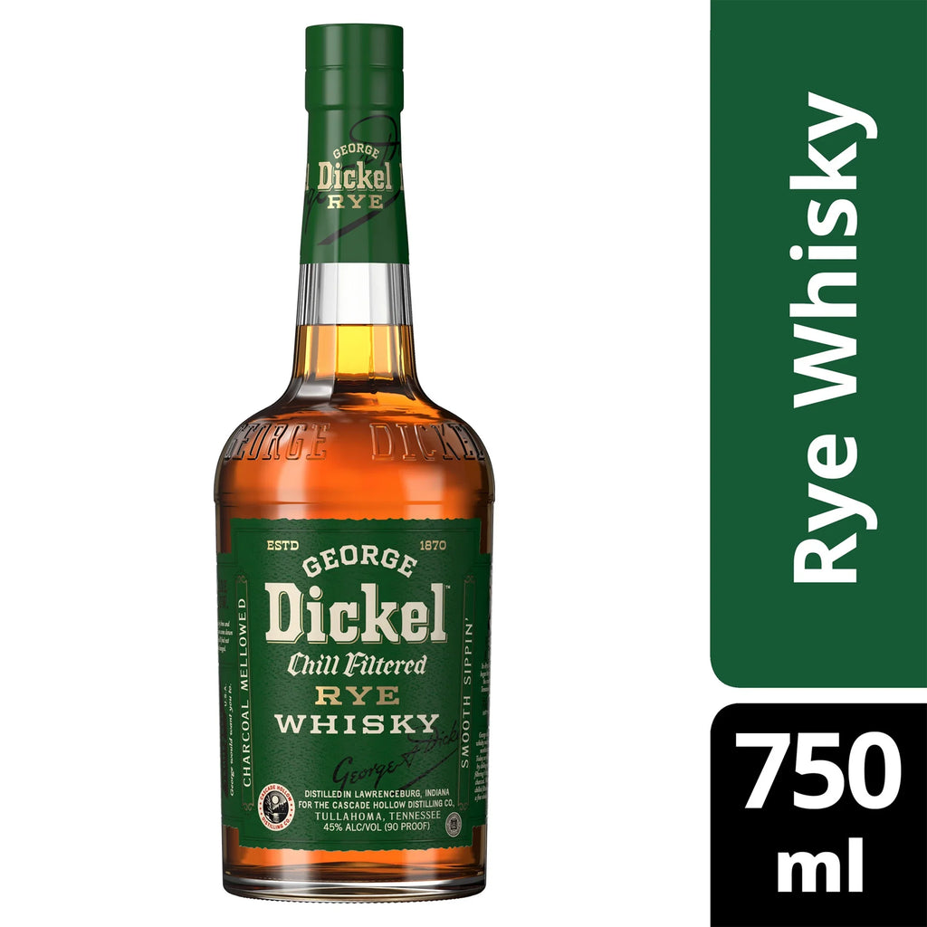 750 Rye Whisky, ABV George Dickel 45% mL,