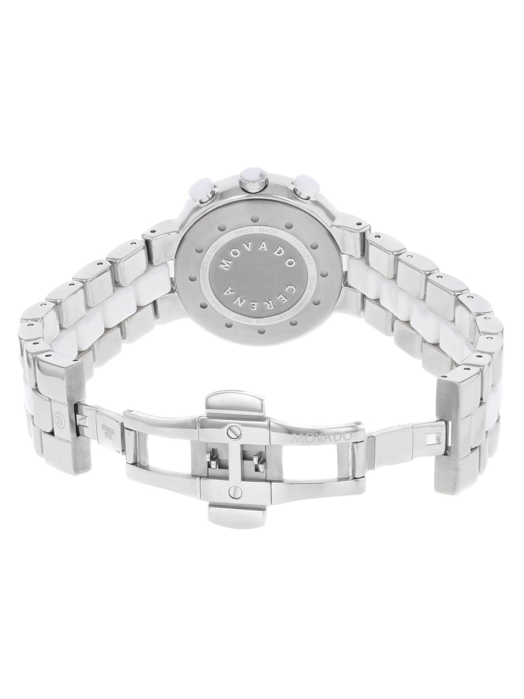 White Ladies Ceramic Watch Cerena Movado Chronograph 0606758