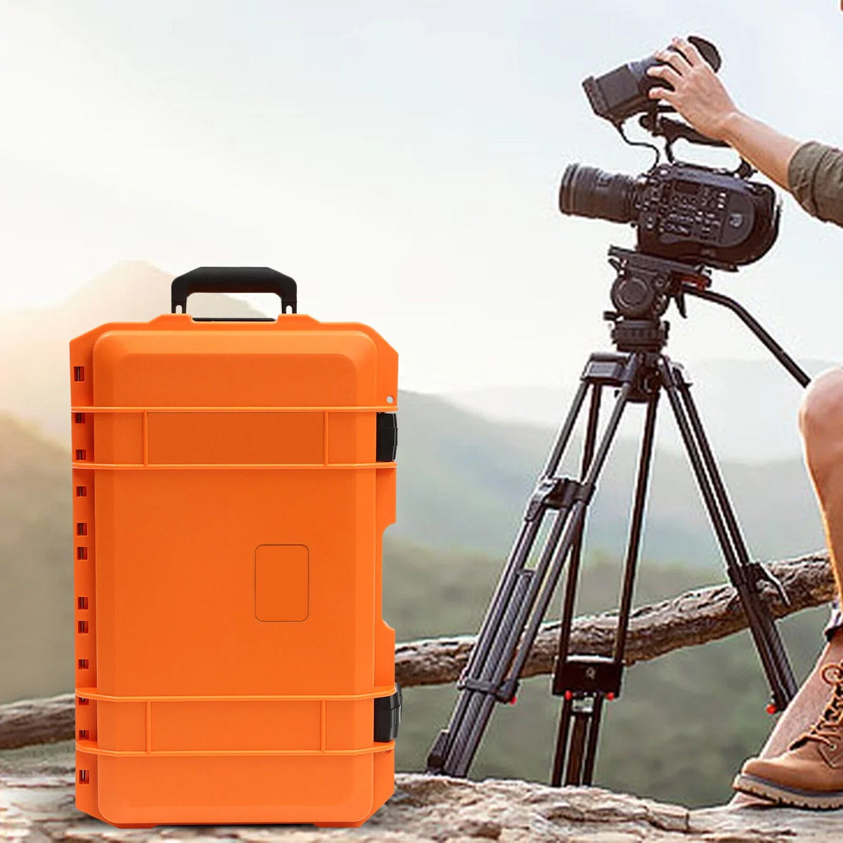 Portable Foam Portable 22" Case with Box Digital Miumaeov Case Foam Pull Camera Tool Retractable Case with IP67 Box Wheels Hard Camera Protective Handle and Case Waterproof