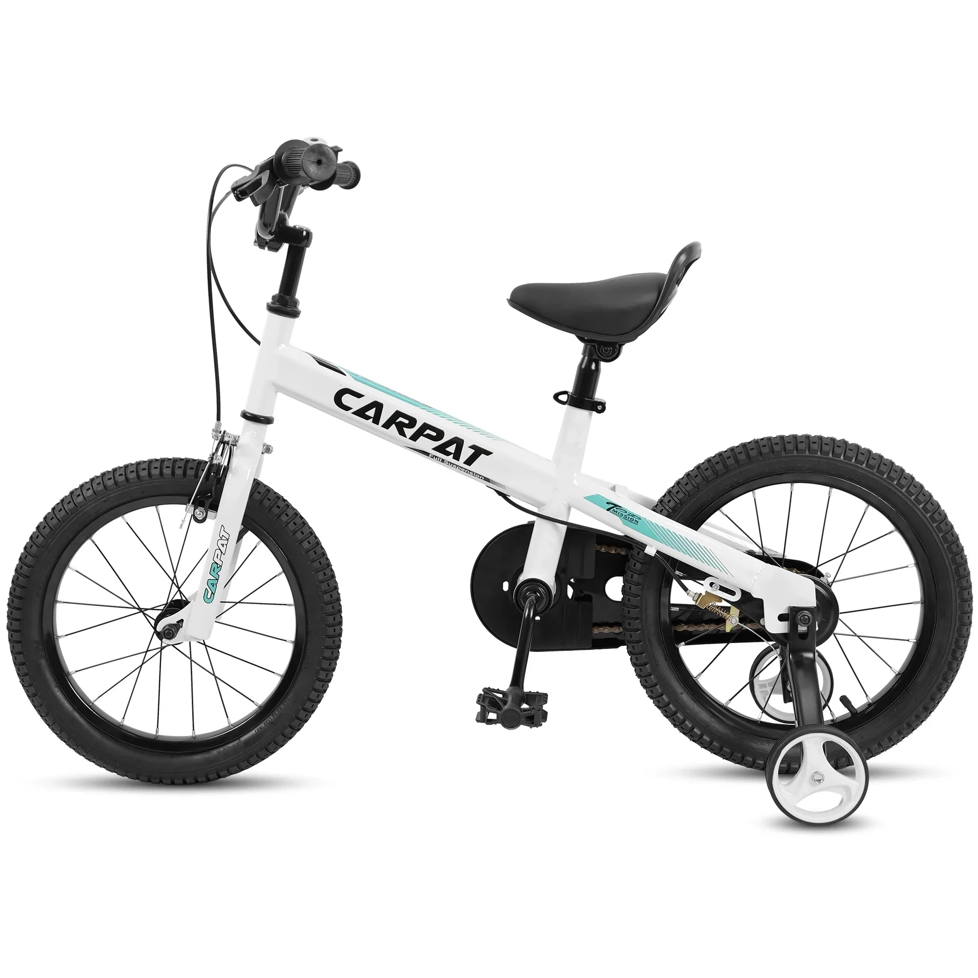 1-Speed Removable Baby Child Girls Bike Kids' 14 Training Wheels, With Brake Boys Inch Coaster+U 3-5 Toys, Taktack Bicycles Wheels Years, For