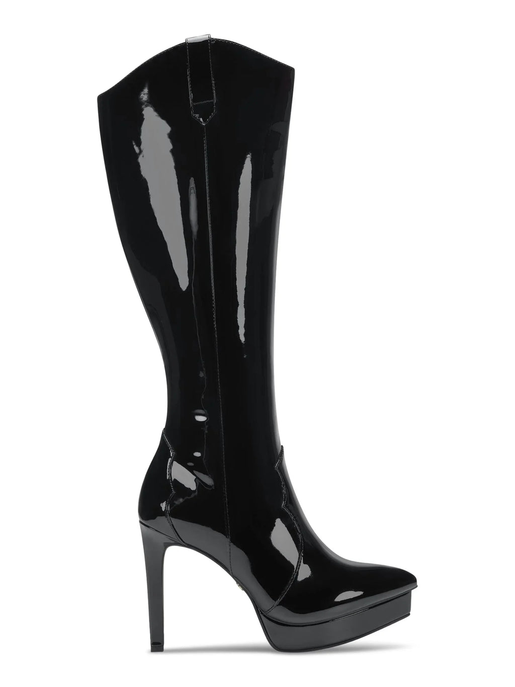 THALIA Pointy Black 3/4" Platform Toe Boots Comfort Zip-Up M outfit Stiletto SODI Trixi 5 Womens