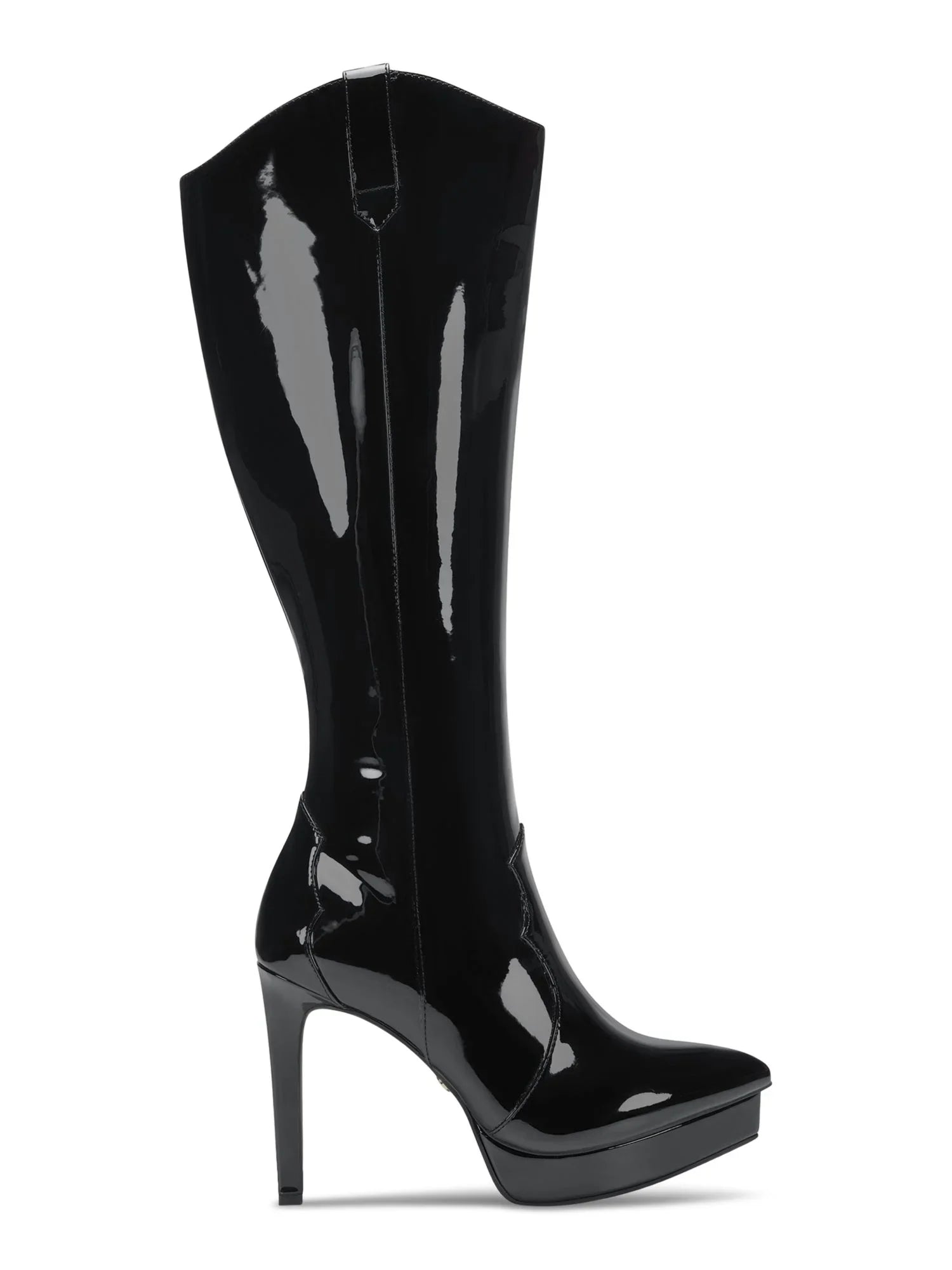 THALIA Pointy Black 3/4" Platform Toe Boots Comfort Zip-Up M outfit Stiletto SODI Trixi 5 Womens