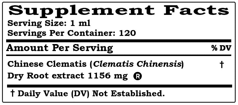 Proudly Liquid Expertly Natural. Extracted Dry Fl.Oz in Trusted Clematis Root Chinensis) 4 Absolutely Brand. HawaiiPharm by (Clematis Chinese ALCOHOL-FREE USA. made Extract. Glycerite