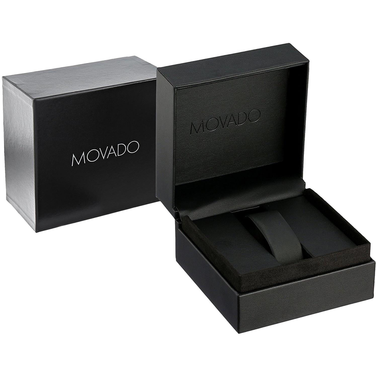 Crystal Men's Case 43mm Dial Black Bracelet Movado Watch 3650014 Swiss & Quartz Heritage Steel Sapphire