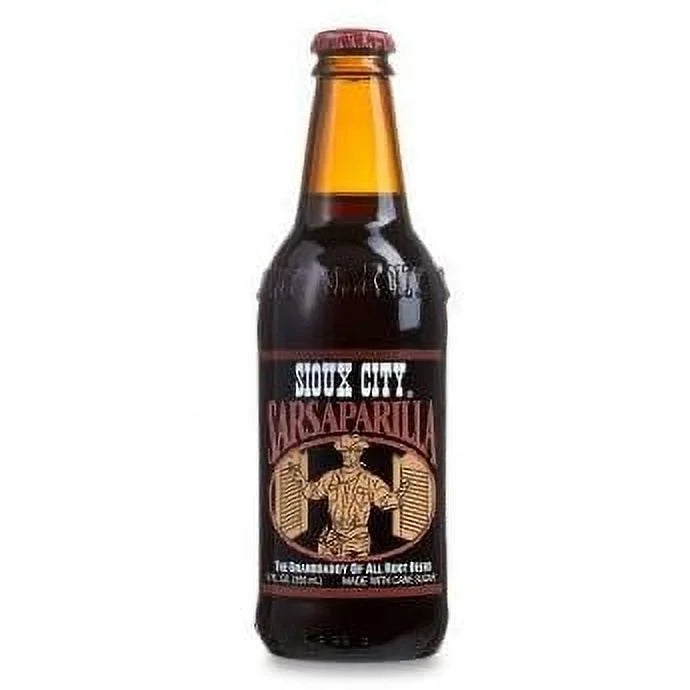 Sioux 12 Oz Sarsaparilla Glass City - Bottles) (24