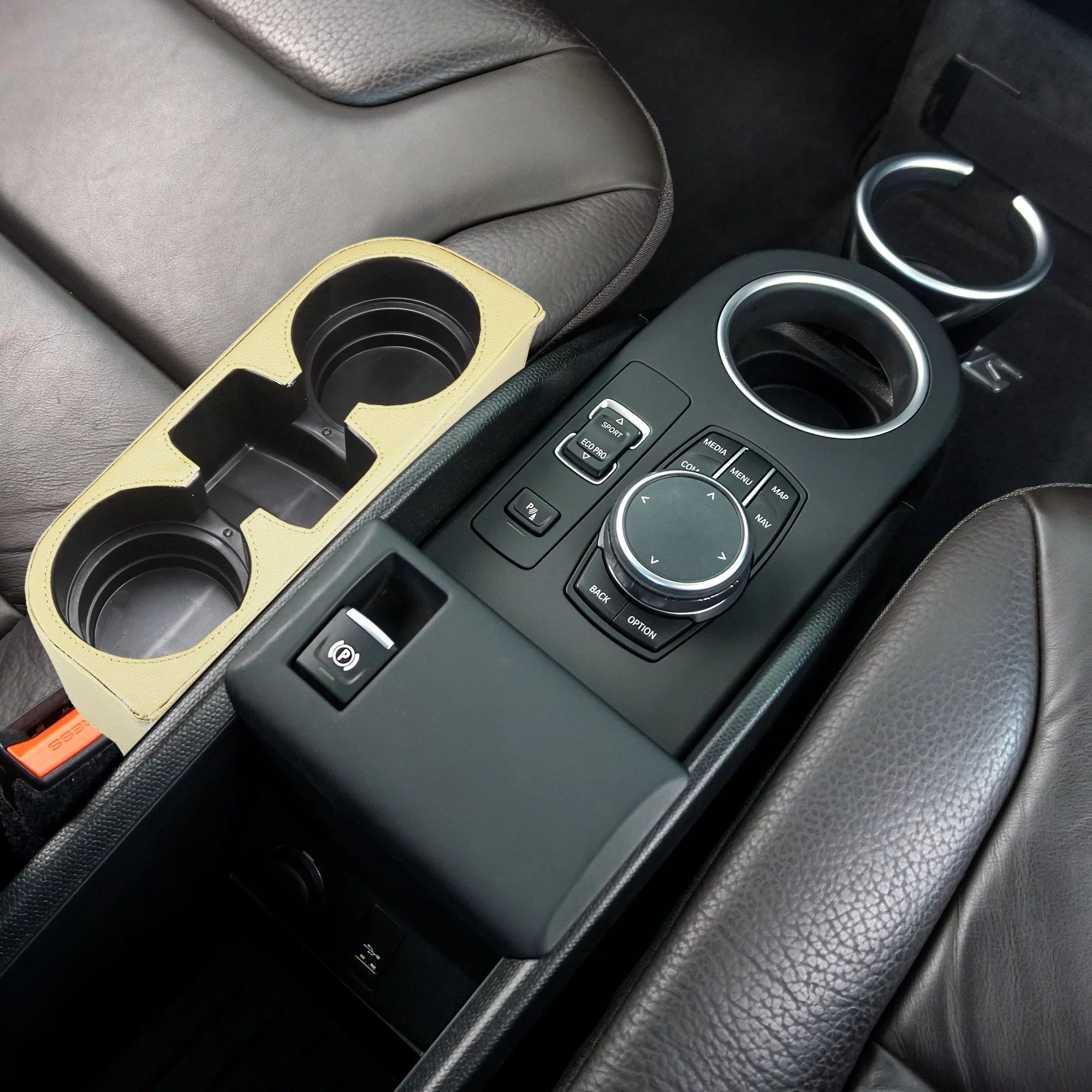 Car Storage Organizer Pocket Console Filler Cup Holder Side Gap Seat Car Beige Multi-function Box Seat