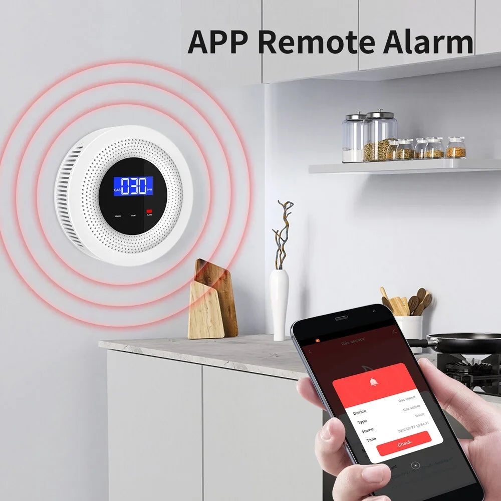 Alarm Concentration Power Tuya Decible with Leakage Alarm Voice Live Detection High APP Supplys Remote USB Prompt Wifi Display Device Gases