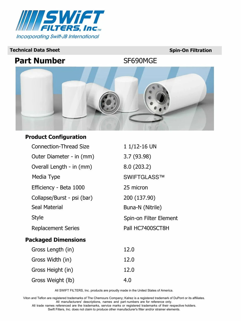 Interchange for Construction Y2K Direct Microglass P1010in-On Filter Element Micron 25