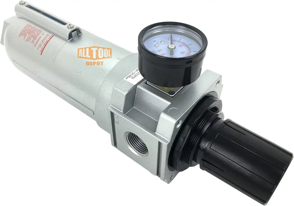 In NPT Air 7 Metal DUTY To SUPER Piggyback, Line Combo , PSI From 175 Adjustable Micron Bowl, Filter (AUTO 5 DRAIN) Regulator Compressed