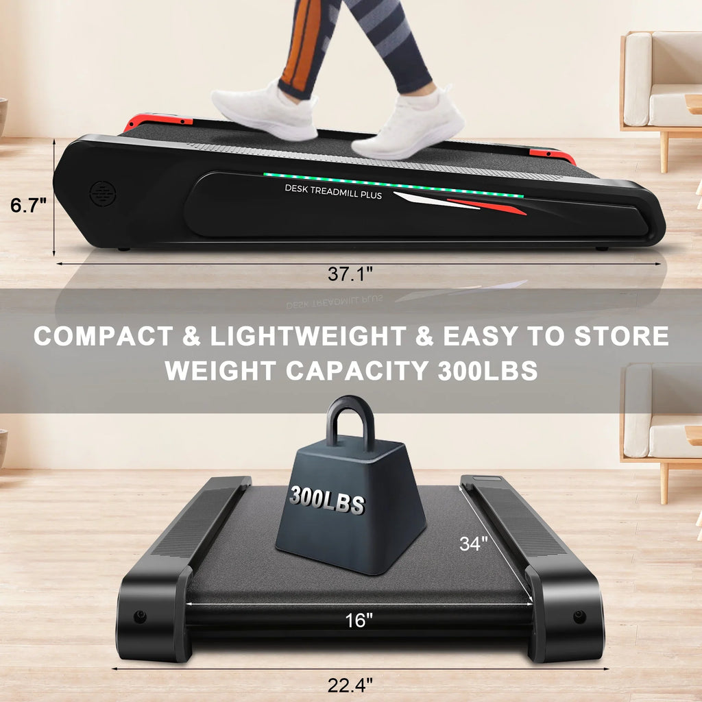 Running, Tikmboex for Under Treadmill Design Incline, Pad Black Strip Red Walking Treadmil Capacity Remote with and Lamp Walking with 5% Lbs Desk 300 & 2.5HP Unique