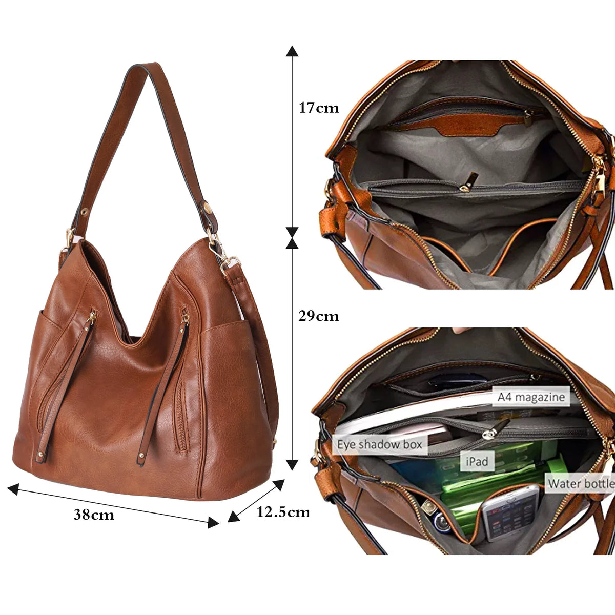 (Birthday, Mother's Leather Shoulder Hobo Cross Handbag Valentine's Vegan Fashion Day, Bag Purse Day, Gift) Women's Graduation Christmas,