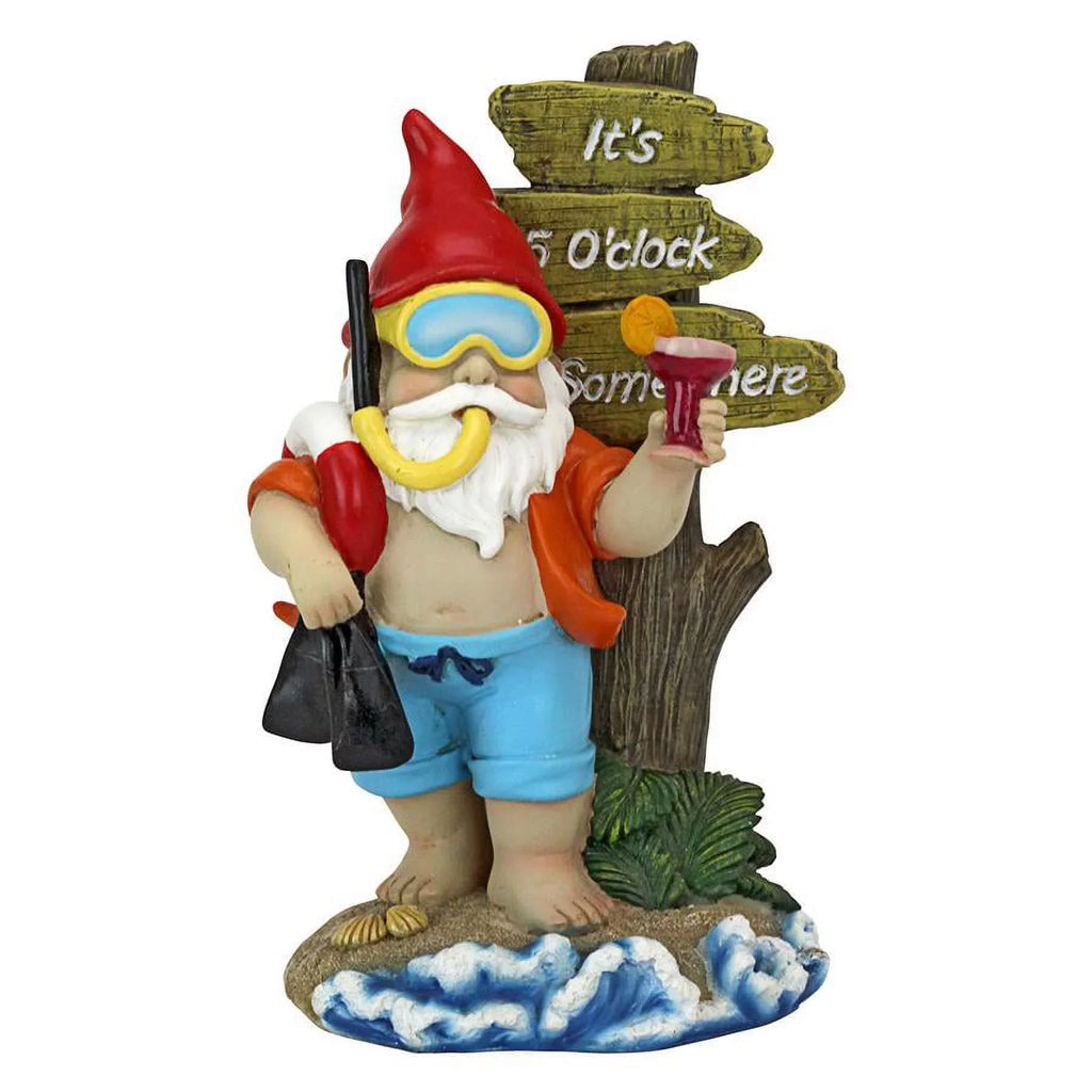 Gnome Design Toscano Tropical Happy Hour Garden Statue