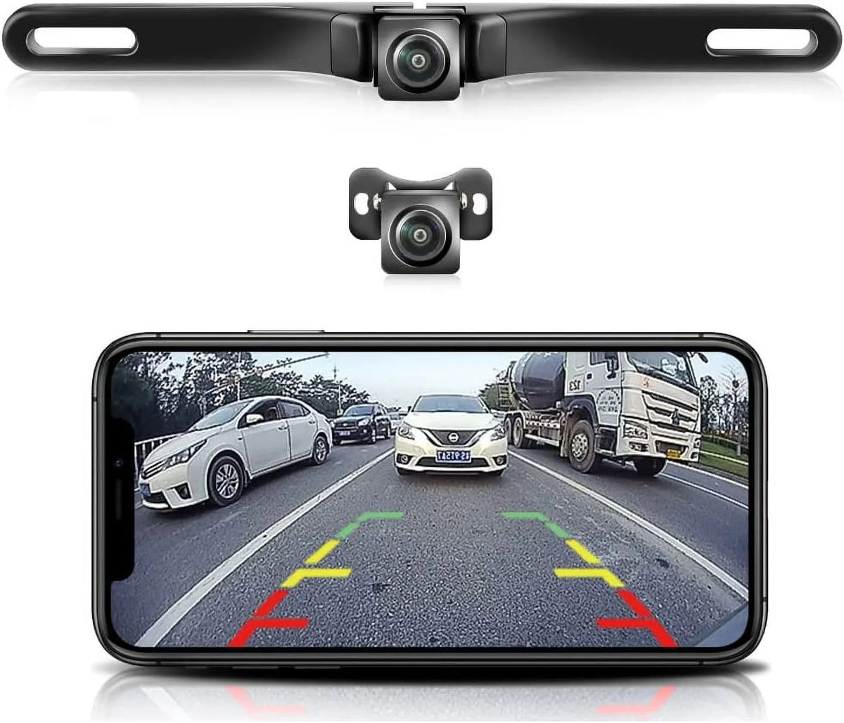 View Plate Car iPad 720P Backup Car 5G HD iPhone Camera, Reverse GreenYi for License Rear/Front Camera