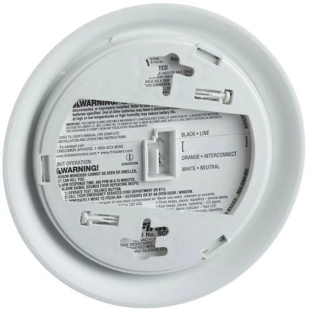 Battery Backup and Alert SC-9120B Smoke Monoxide Carbon (CO) Hardwired with BRK First Detector
