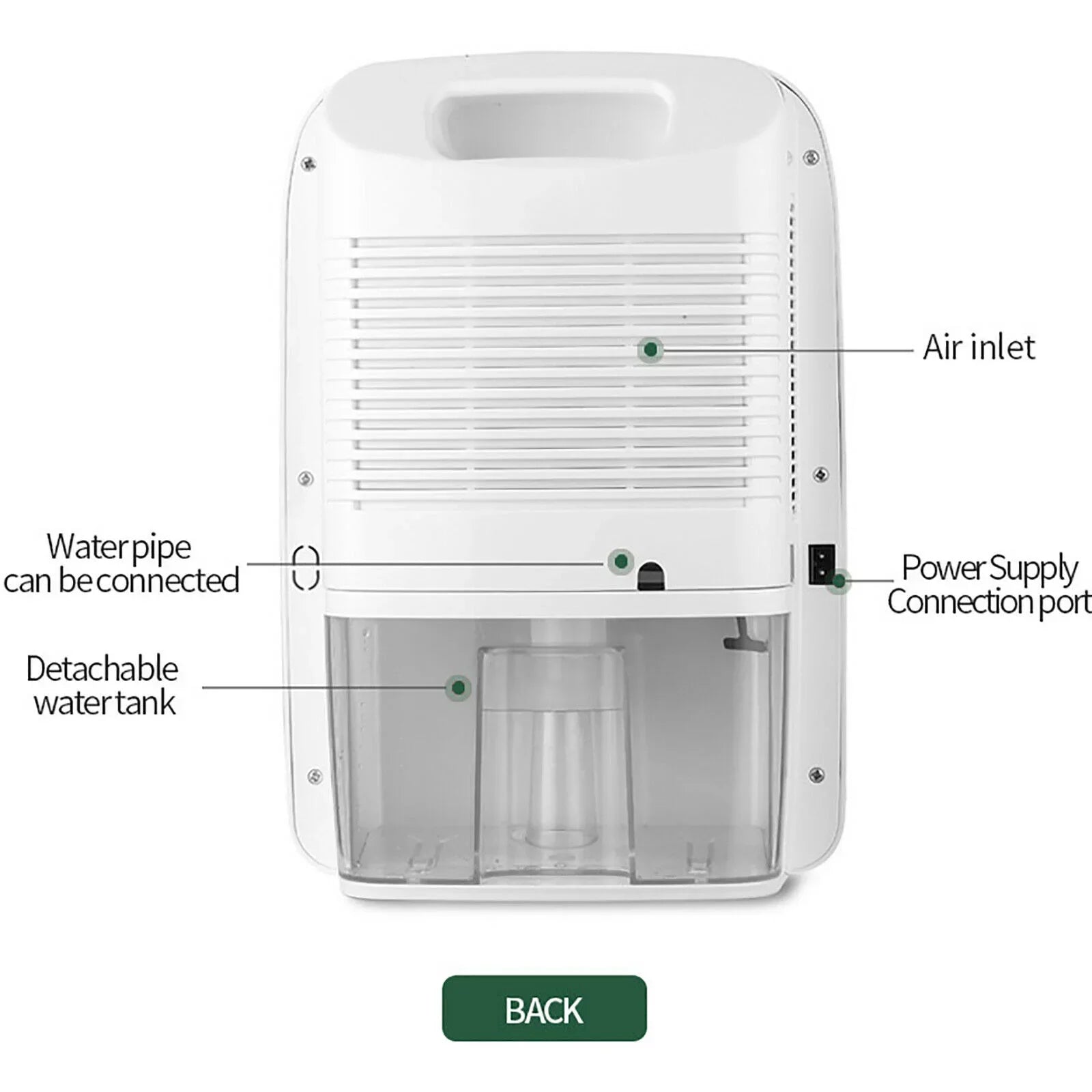 Damp Absorber Dehumidifier Home Dryer Air Wet Moisture W/Remote Portable