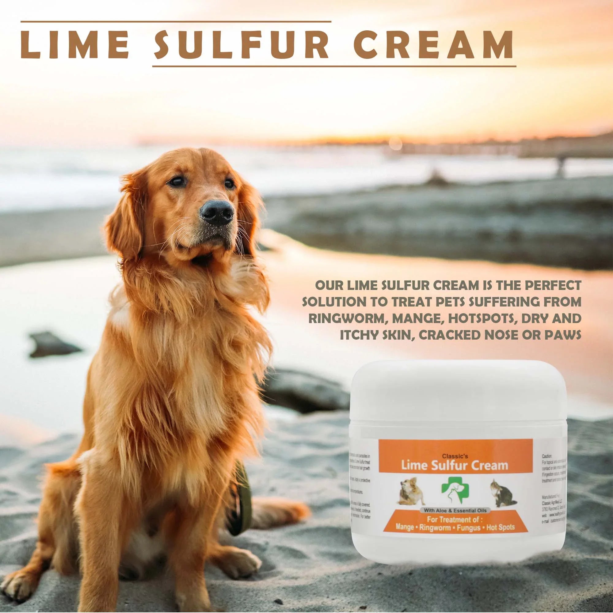 2) Skin Pet Care Lime Healthy Life oz x Cat, (2 - (2 Itchy Puppy, 2 and (2 for x Ointment Dip Kitten, 2) oz oz Skin Cream Jars) Sulfur Paw Safe x Dog, Horse - Pet for Dry Ointment -
