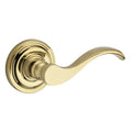 Lever Baldwin With Curve Lifetime Privacy Dual Handle Round Traditional Brass Finish Rose And And Reserve 6Al Handle Strike Latch Pvcurtrr003