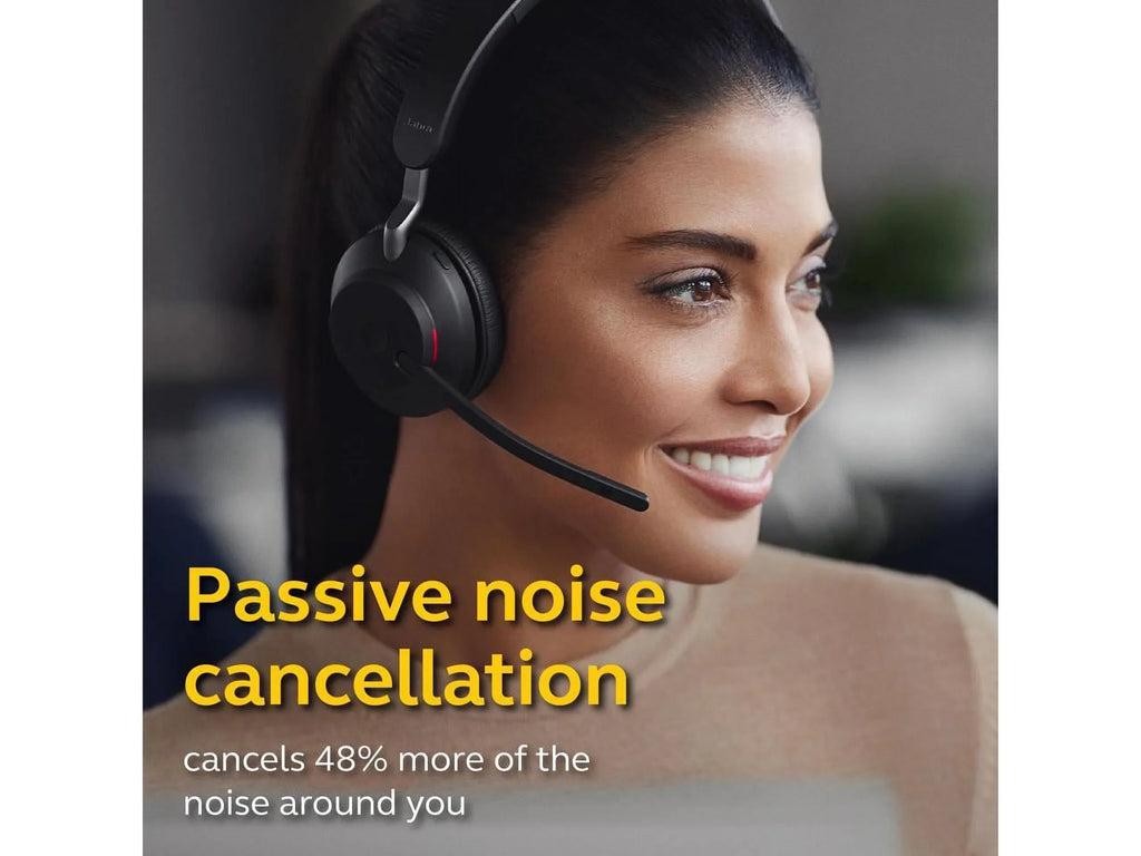 65 Mono MS Evolve2 / Black - Jabra USB-C Headphones Charging Wireless Stand with Music Headset