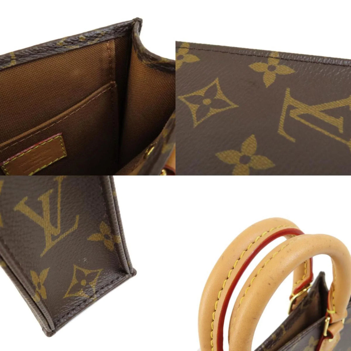 Petite Pla Women's Handbag Pre-Owned Monogram (Good) Sac Canvas M69442