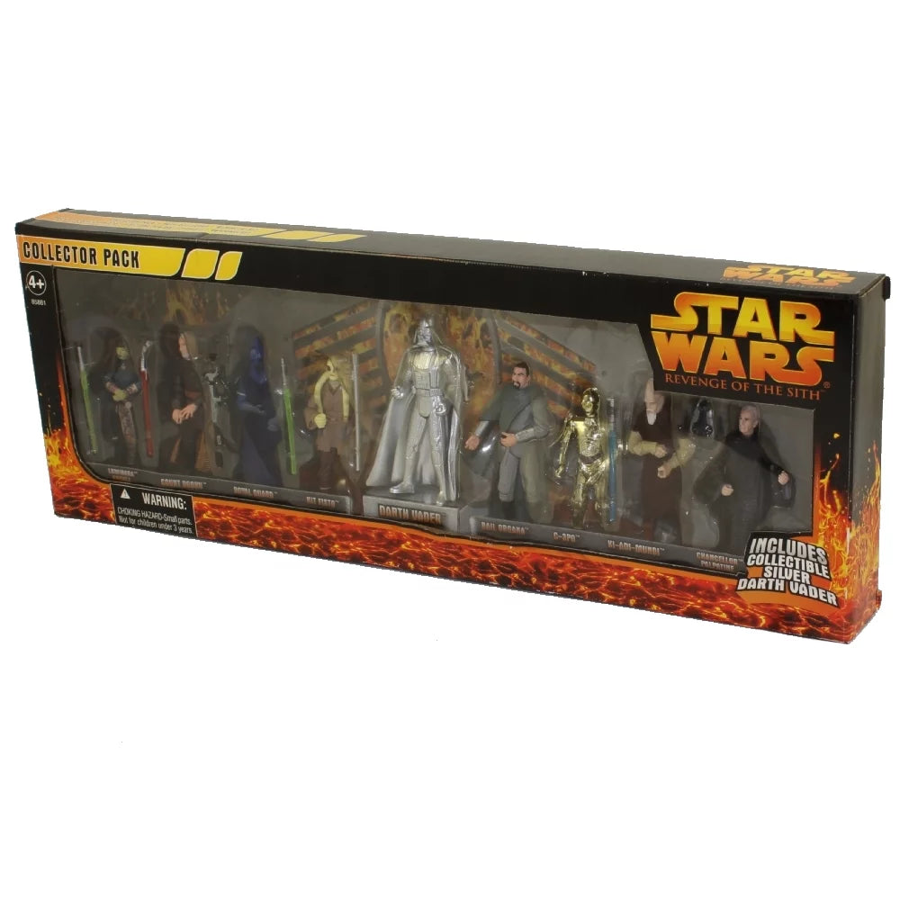 '+6) Star Wars Set Figure Sith Action of Dooku, Vader, COLLECTOR Bail - Revenge (Silver 9-PACK the